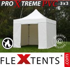Reklamtält FleXtents Xtreme Heavy Duty 3x3m, Vit inkl. 4 sidor